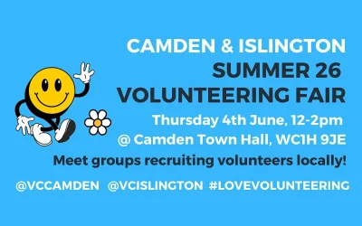 Camden & Islington Volunteer Fair – 4th June, Camden Town Hall